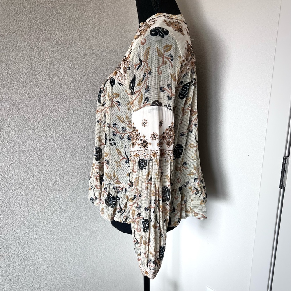 EXC • Free People Stroll Through the Meadow Blouse • - Picture 6 of 12